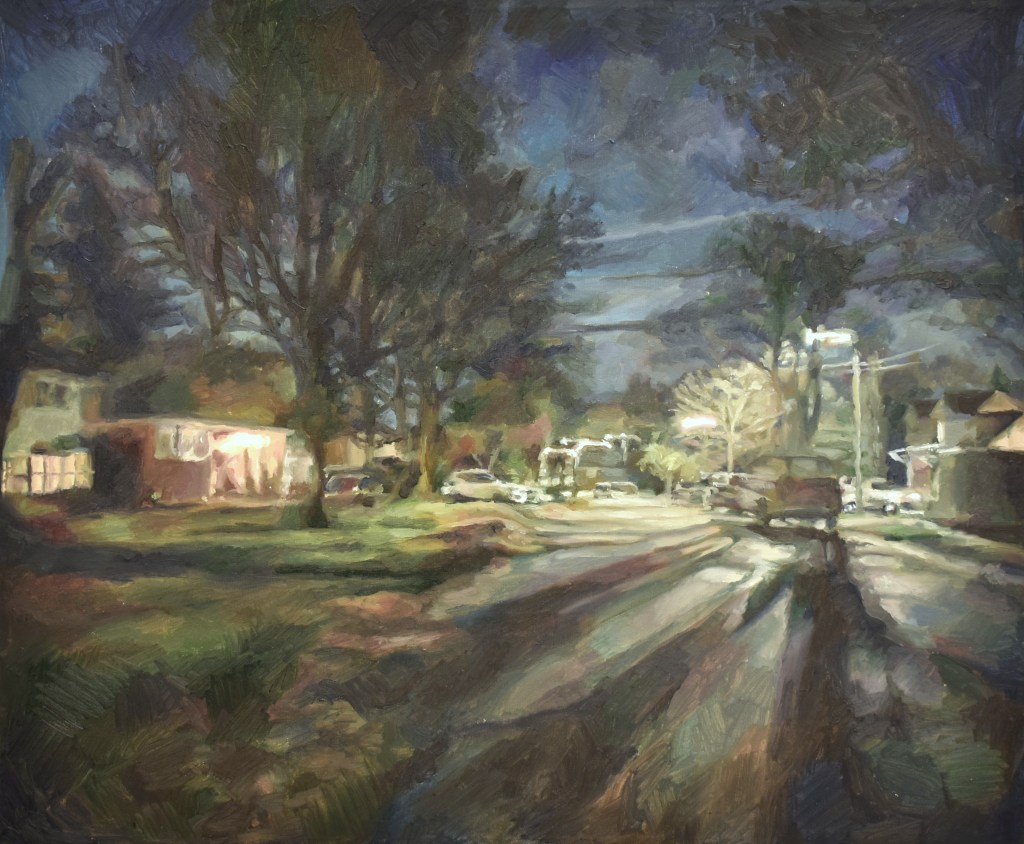 NV Aftermath, 2023, Oil on canvas, 18" x 22"