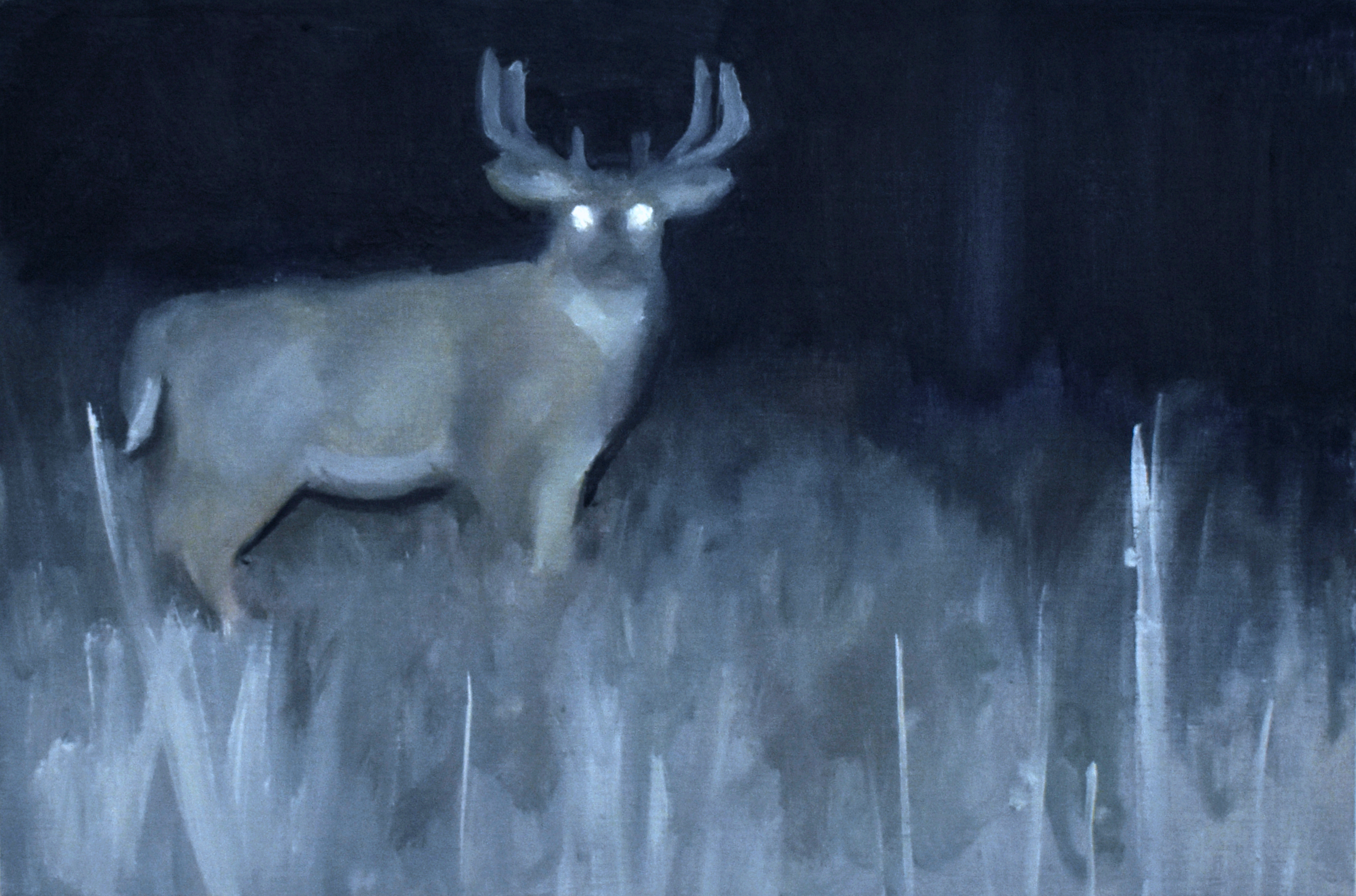 Detected, 2023, Oil on canvas, 4" x 7"