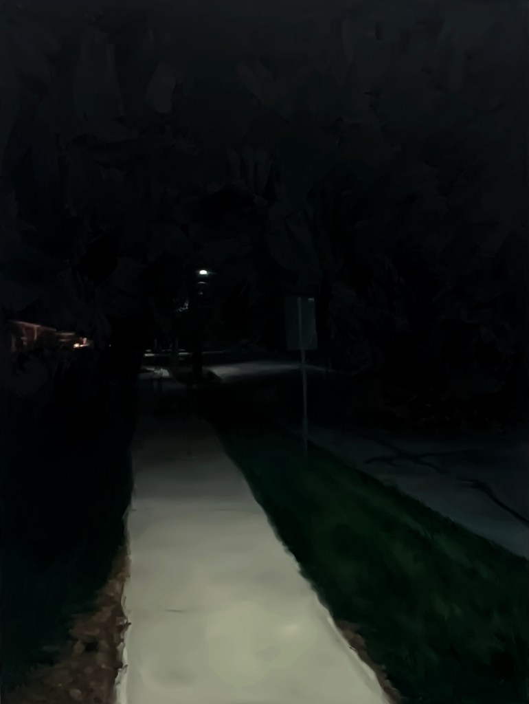 Behind You, 2023, Oil and acrylic on canvas, 48" x 36"