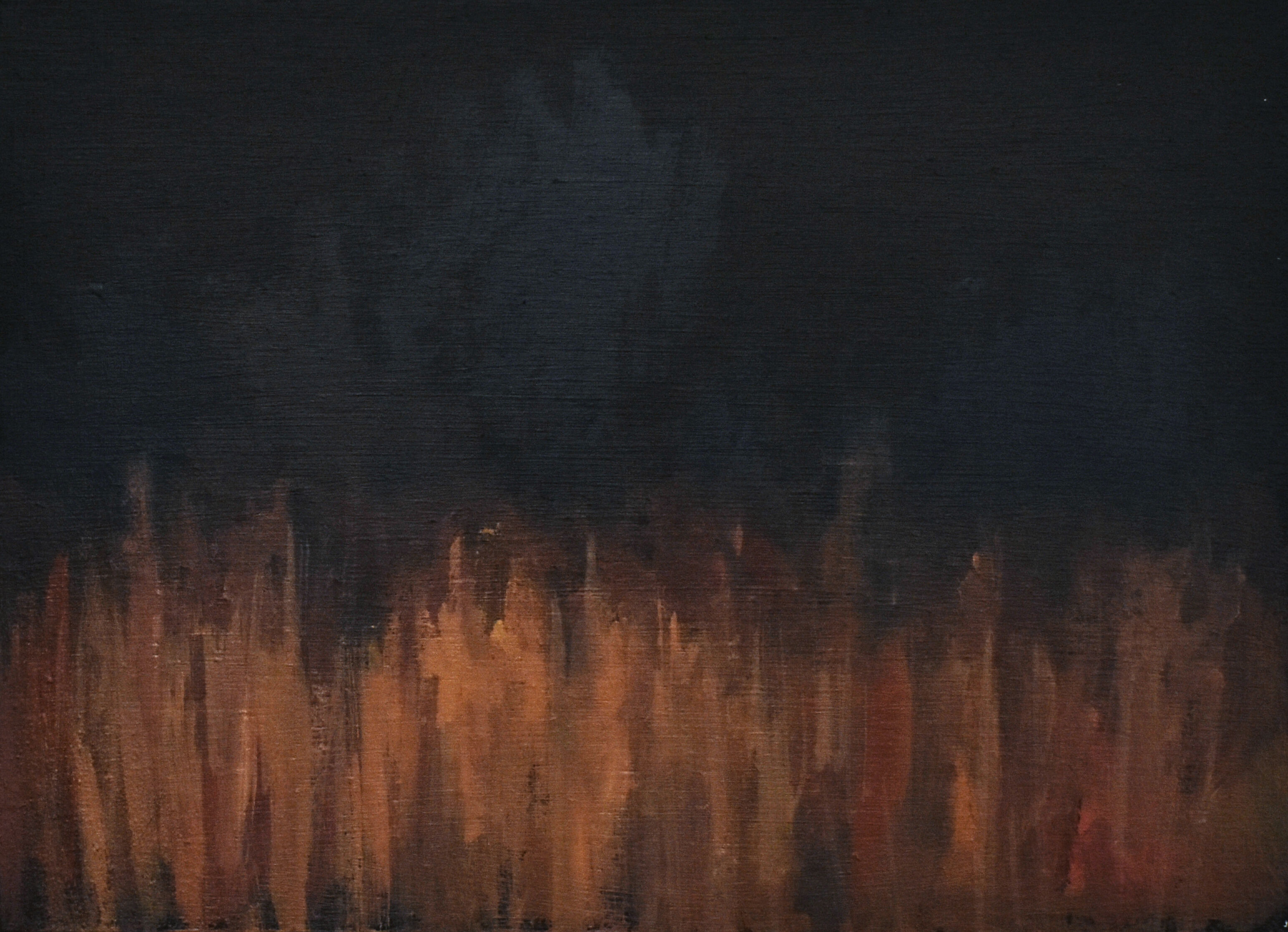 Space 3, 2023, Oil on wood panel, 4" x 8"