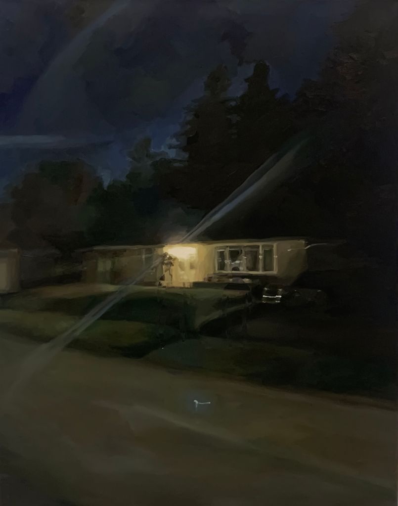 Talbot Street, 2023, Oil and acrylic on canvas, 48' x 36"